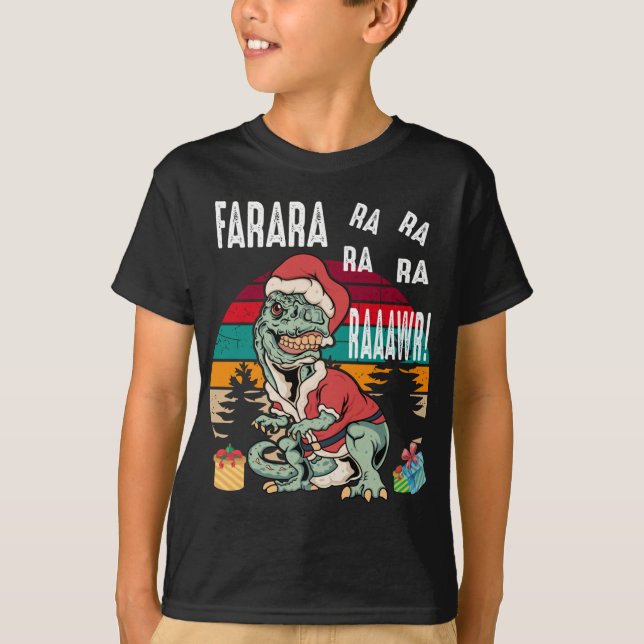 Camiseta Navidades de la selva veneciana Dinosaur Funny Far (Anverso)