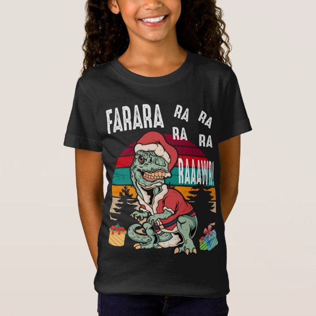 Camiseta Navidades de la selva veneciana Dinosaur Funny Far (Anverso)