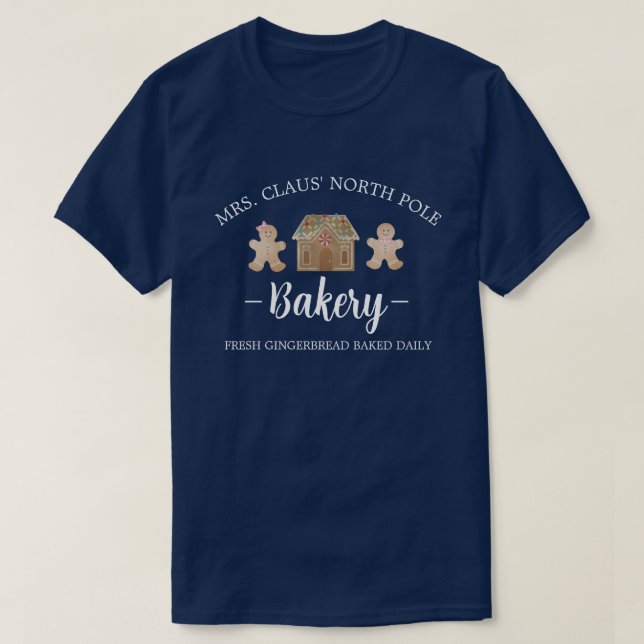 Camiseta Navidades de la Sra. Claus North Pole Gingerbread (Diseño del anverso)