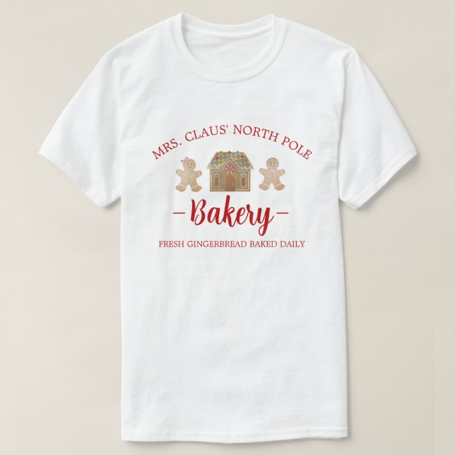 Camiseta Navidades de la Sra. Claus North Pole Gingerbread (Diseño del anverso)