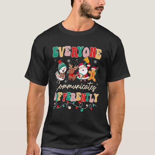 Camiseta Navidades de la terapia del habla todo el mundo co (Anverso)