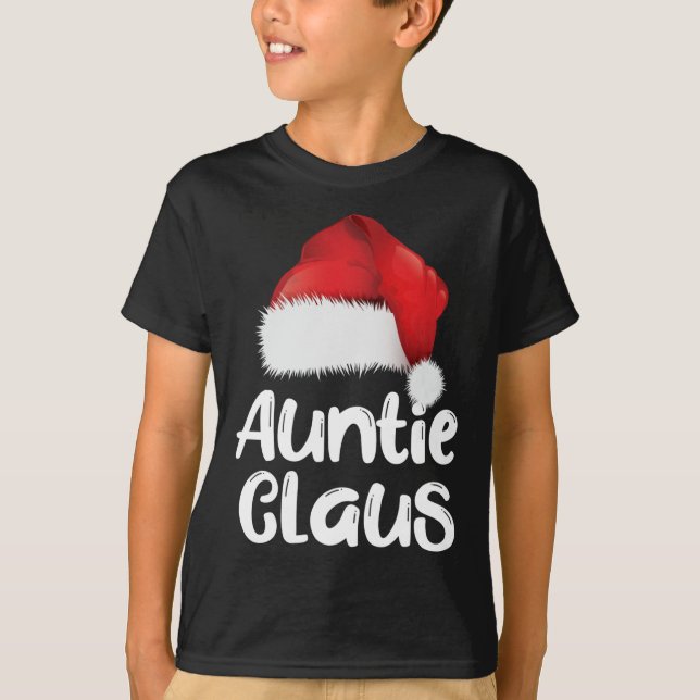 Camiseta Navidades de la tía Claus con Papá Noel (Anverso)
