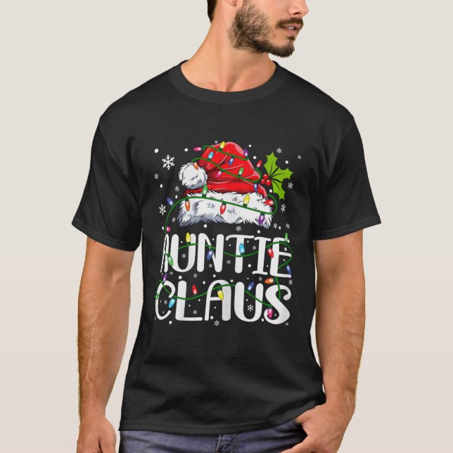 Camiseta Navidades de la tía Claus iluminan Matchi de la fa (Anverso)