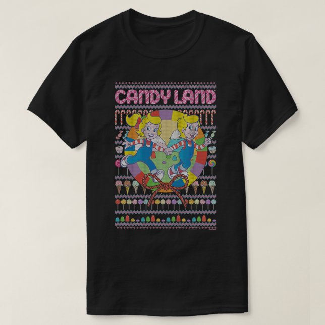 Camiseta Navidades de la tierra de los dulces suéteres (Diseño del anverso)