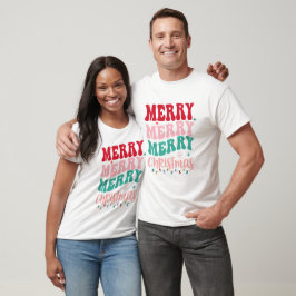 Camiseta Navidades de la tipografía retro navideña