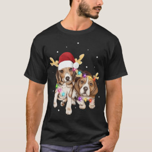Camiseta Navidades de la tribu Beagles Santa Hats Perro de 