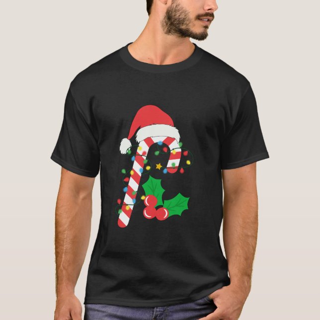 Camiseta Navidades de la tripulación de Candy Cane alumbran (Anverso)