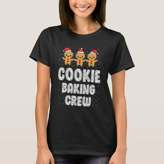 Camiseta Navidades de la tripulación de galleta con pan de  (Anverso)