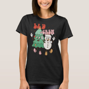 Camiseta Navidades de la tripulación de L&D enferman a Snow
