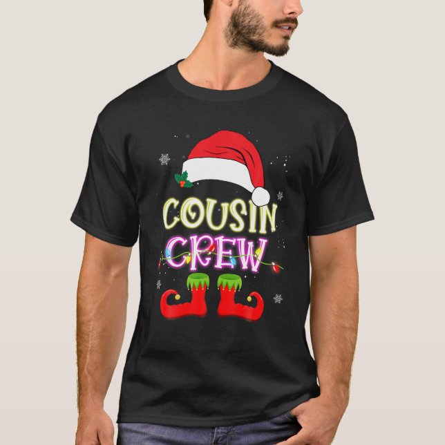 Camiseta Navidades de la tripulación de primo Familia Grupo (Anverso)