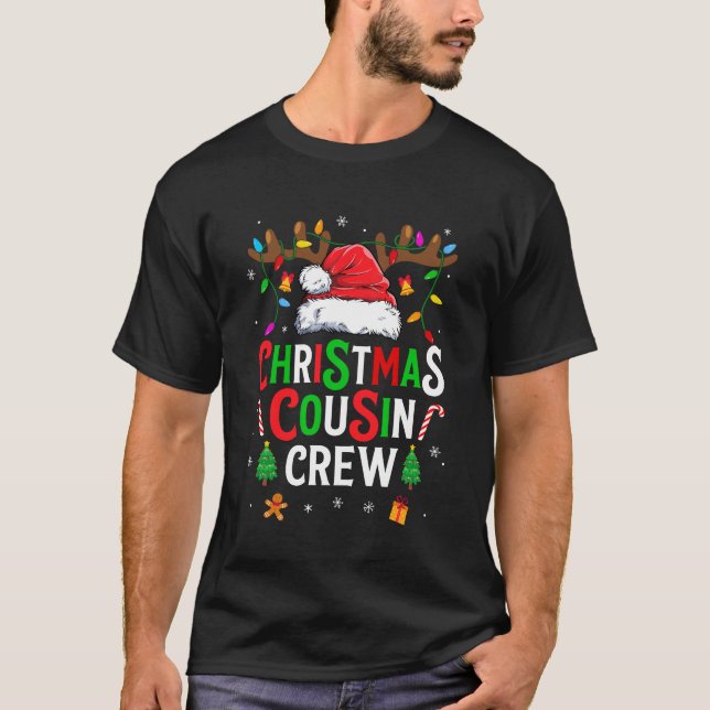 Camiseta Navidades de la tripulación de primo Fiesta de ren (Anverso)