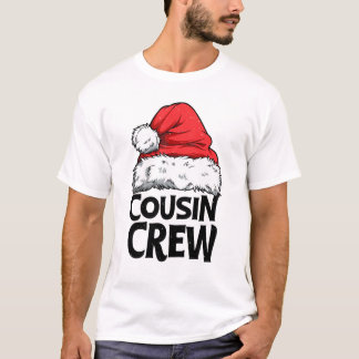 Camiseta Navidades de la tripulación de Santa Cousin coinci
