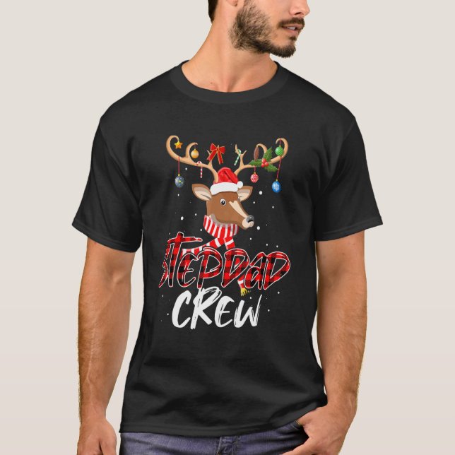 Camiseta Navidades de la tripulación de Stepdad Santa Hat (Anverso)