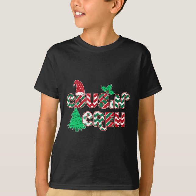 Camiseta Navidades de la tripulación de un primo divertido (Anverso)
