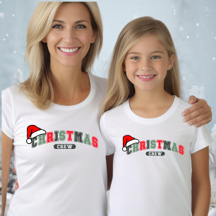 Camiseta Navidades de la tripulación de una familia de muje