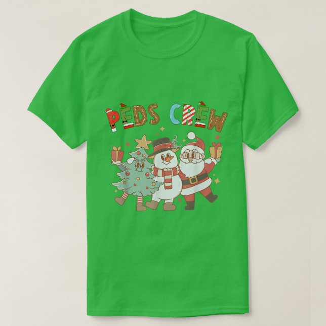Camiseta Navidades de la tripulación Retro Peds Enfermería  (Diseño del anverso)