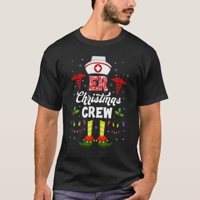 Camiseta NAVIDADES de la UCI Enfermeras de enfermería de fa (Anverso)