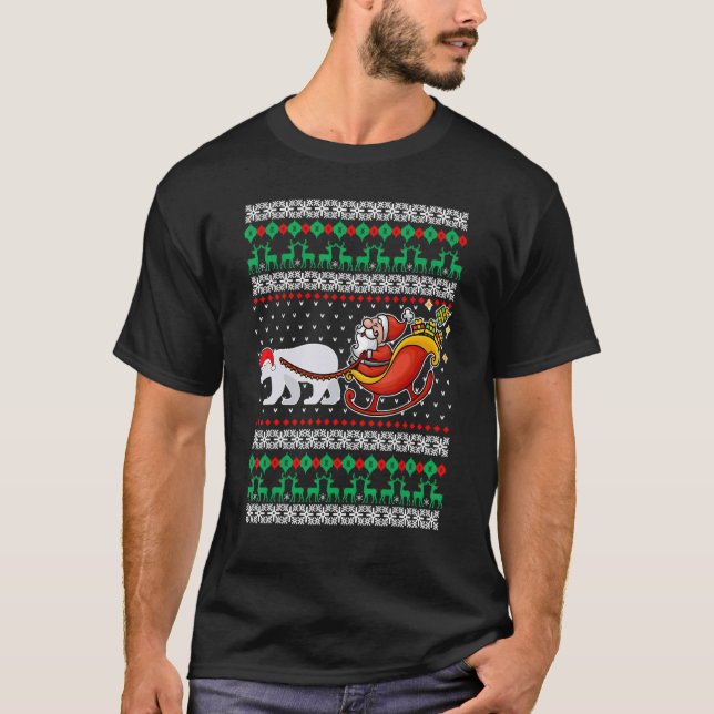 Camiseta Navidades de la UGLY, Santa Claus, reno, Pajama (Anverso)
