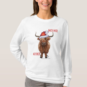 Camiseta Navidades de la vaca de Highland