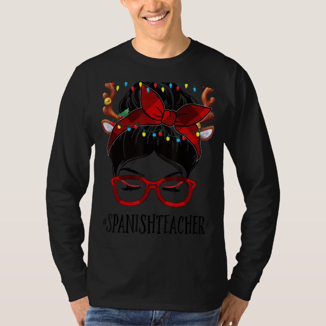 Camiseta Navidades de la vida de profesora española Messy B (Anverso)