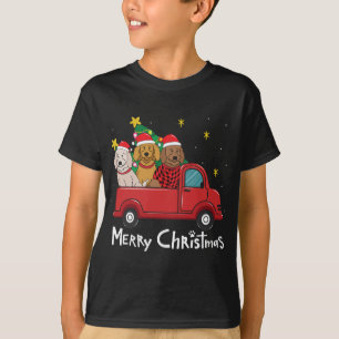 Camiseta Navidades de Labradoodle Árbol de camiones Mamá Pa