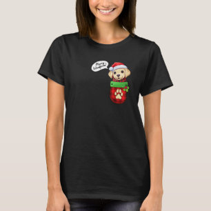 Camiseta Navidades De Labrador Feliz Woofmas En Pocket Orna