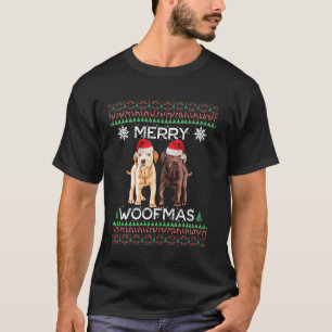 Camiseta Navidades de Labrador: Laboratorio amarillo feo de