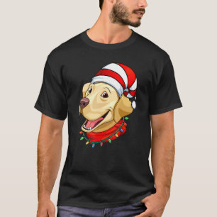 Camiseta Navidades de Labrador Perro Santa Hat