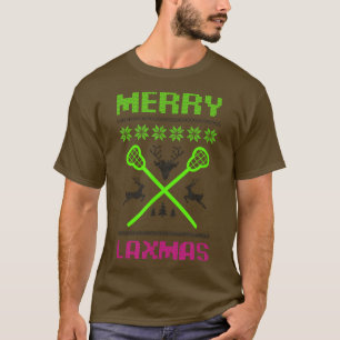 Camiseta Navidades de Lacrosse de Merry Lamas Ugly Design