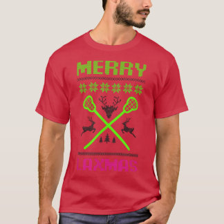 Camiseta Navidades de Lacrosse de Merry Lamas Ugly Design