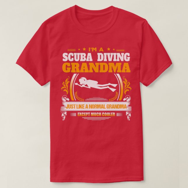 Camiseta Navidades de las Abuelas de Buceo de Scuba dan reg (Diseño del anverso)