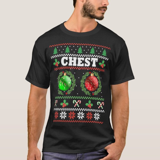 Camiseta Navidades De Las Nueces De Pecho De La Pareja Que  (Anverso)