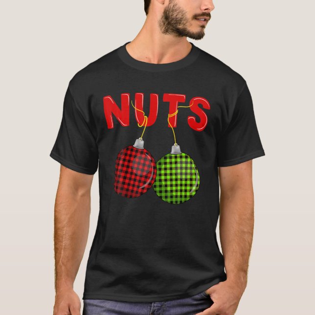 Camiseta Navidades De Las Nueces De Pecho T Divertido Parej (Anverso)