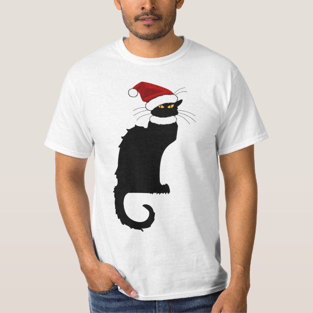 Camiseta Navidades de Le Chat Noir Santa Hat (Anverso)