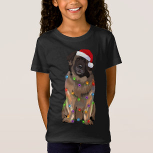 Camiseta Navidades de Leonberger alumbran al perro de Navid