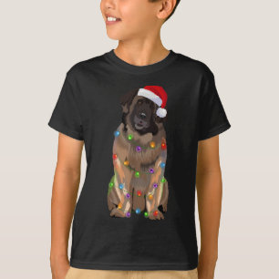 Camiseta Navidades de Leonberger alumbran al perro de Navid