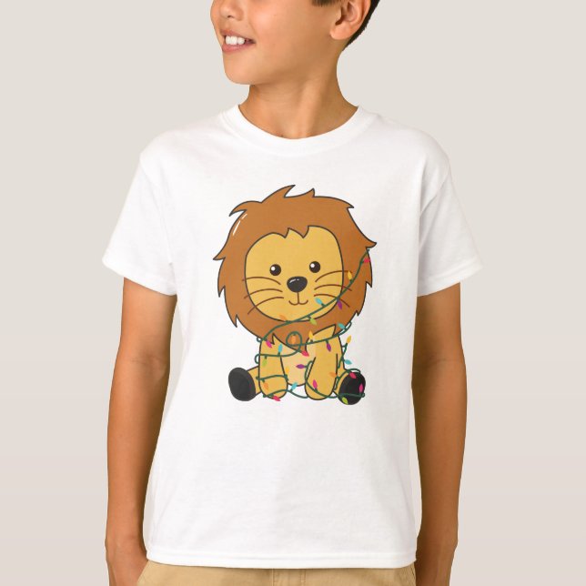 Camiseta Navidades de leones niegan a los animales de invie (Anverso)