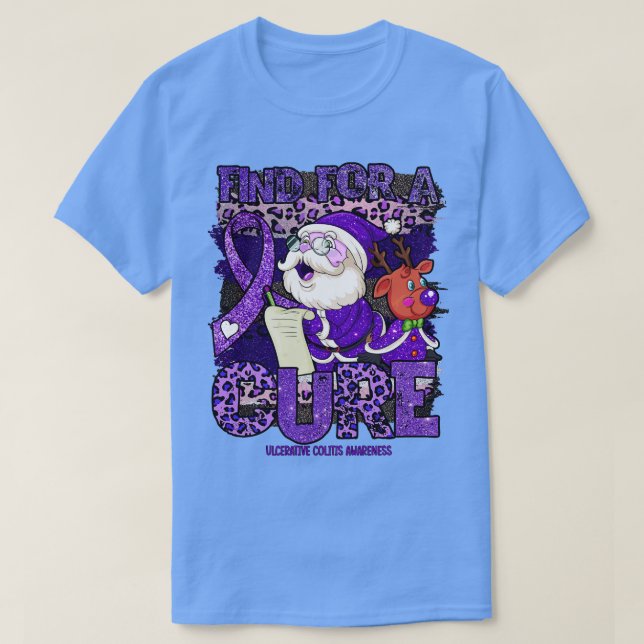 Camiseta Navidades de leopardo ulcerativo Colitis Awareness (Diseño del anverso)