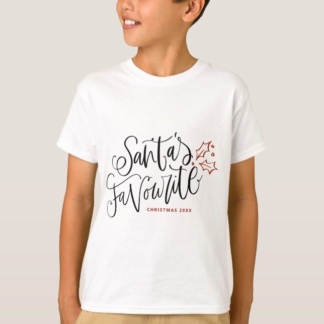 Camiseta Navidades de letras favoritas de Santa Claus (Anverso)