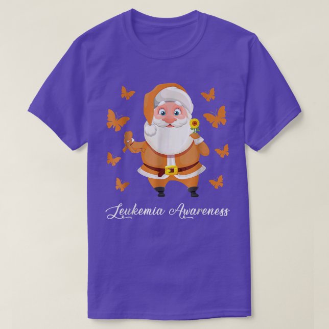 Camiseta Navidades de leucemia Santa Claus Leukemia Maripos (Diseño del anverso)