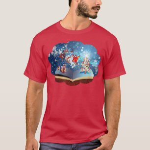 Camiseta Navidades de libros y hadas leyendo lector
