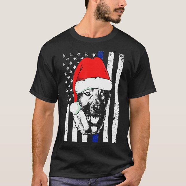 Camiseta Navidades de línea: German Shepherd 241 (Anverso)