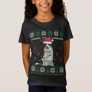 Camiseta Navidades de linea negra iluminan a reno negro