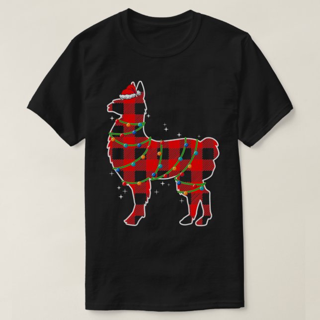 Camiseta Navidades de Llama Roja iluminan divertida llama S (Diseño del anverso)