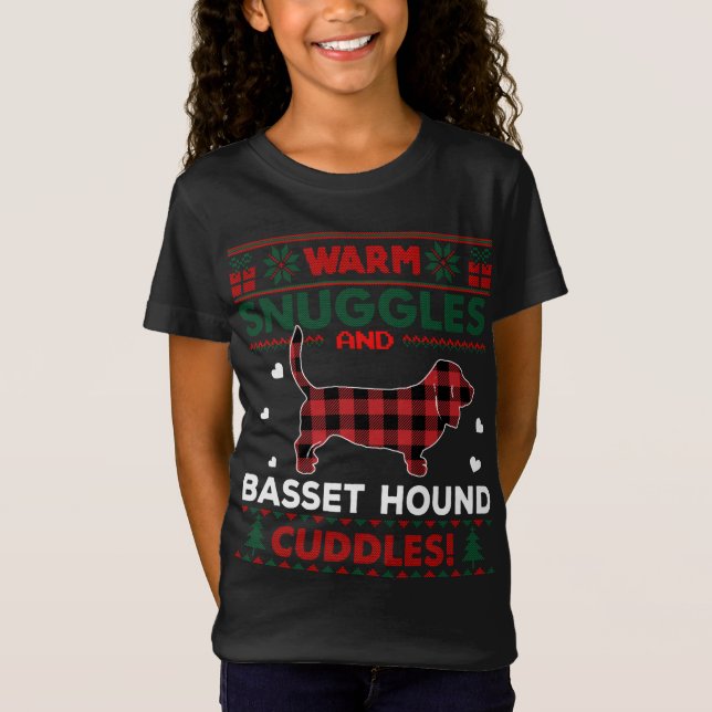 Camiseta Navidades De Los Amantes De Los Perros De Los Houn (Anverso)