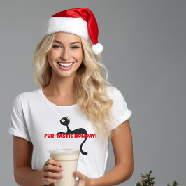 Camiseta Navidades de los amantes del gato negro graciosa c