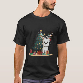Camiseta Navidades de los árboles de perro de Westie Sweate