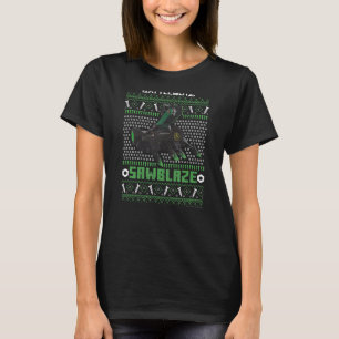 Camiseta Navidades de los bots de batalla Robot Sawblaze Su