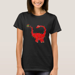 Camiseta Navidades de los dinosaurios de Santa Brontosaurus