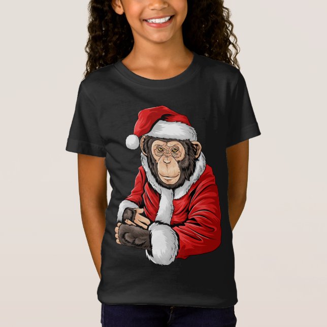 Camiseta Navidades de los Monos Santa Costume Pajama Guay (Anverso)